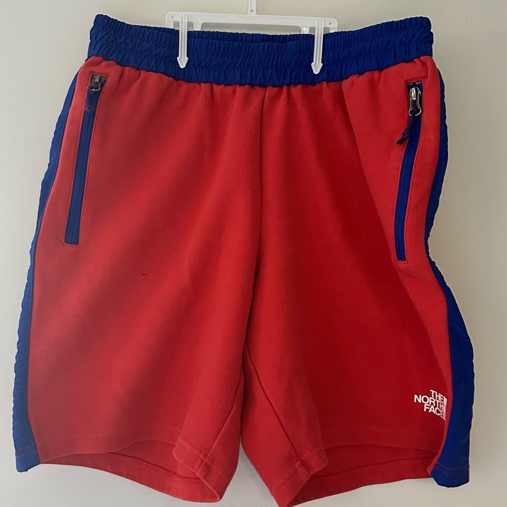 Men’s the north face Tech Short Horizon Red blue elastic waistband medium